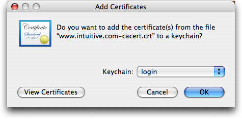 where can i get safe keychain certificates for chrome on mac